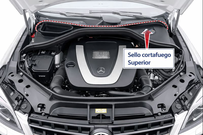 Mercedes-benz Ml 350 2012-2015 Sello Delantero Cofre