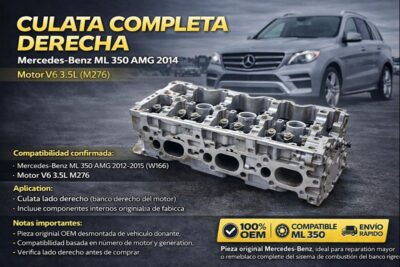 Mercedes-Benz ML 350 AMG 2014 Culata Derecha Completa OEM R2760162401