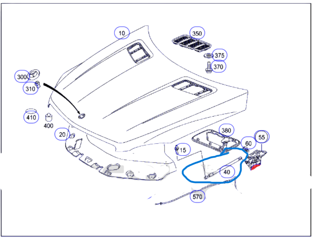 158f7c0e-f983-4466-a667-4f034e057512 Mercedes Benz Ml 350 Amg 2014 Amortiguador Cofre Izq Oem