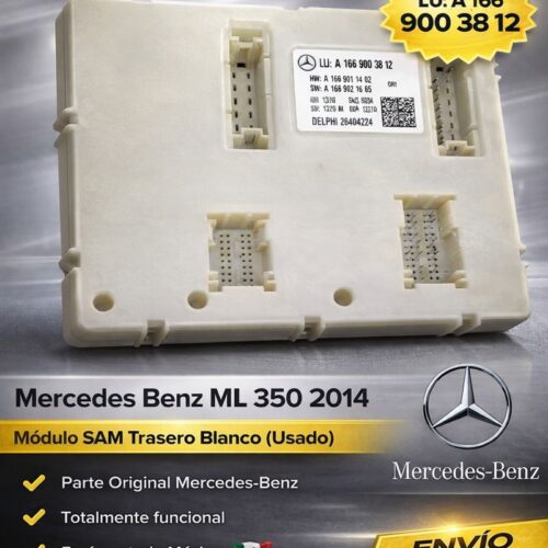 Mercedes Benz Ml 350 2014 Módulo Sam Trasero A 166 900 3812