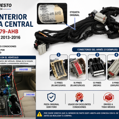 Ford Fusion 2014-2017 Arnés Consola Central Eg9t-14b079 Oem