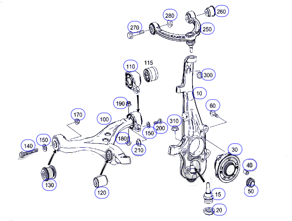 Mercedes Benz Ml 350 Amg 2014 Horquilla Sup Der W166 Oem