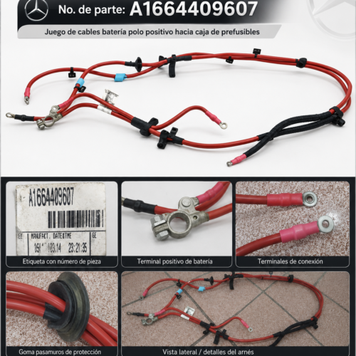 Mercedes Ml350 Amg 2014 Arnés Cable Batería Principal A166 440 9607