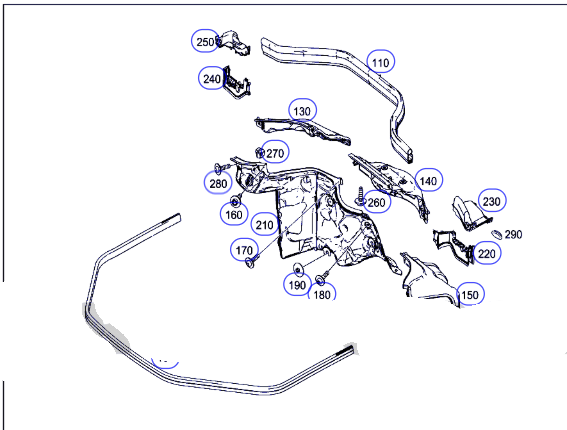 Mercedes-benz Ml 350 2012-2015 Sello Delantero Cofre