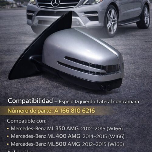 Mercedes Benz Ml 350 Amg Espejo Lateral Izquierdo Con Cámara