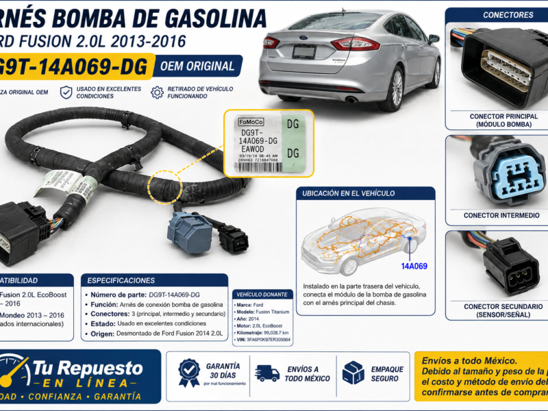 37e0374a-222d-4854-9f88-b1419f9965aa Ford Fusion 2.0l 2014 Arnés Bomba Gasolina Dg9t-14a069-dg