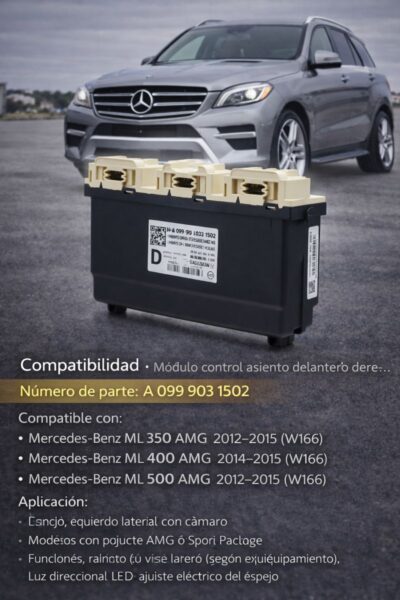 Mercedes-benz Ml 350 Amg 2014 Módulo Control Asiento Lh Oem