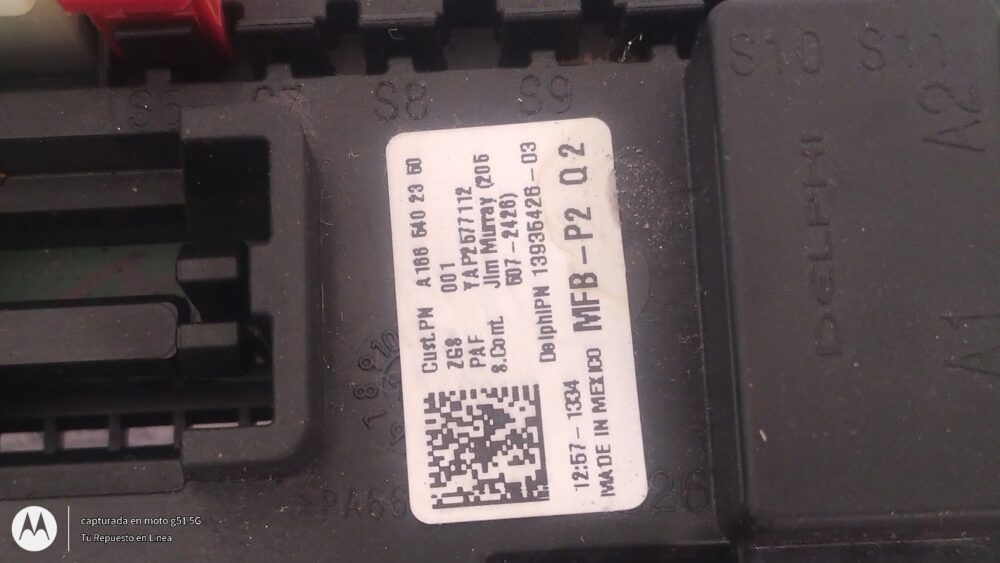 IMG_20250715_111606003 Mercedes Benz Ml 350 Amg Caja Fusibles A1665402350 Oem