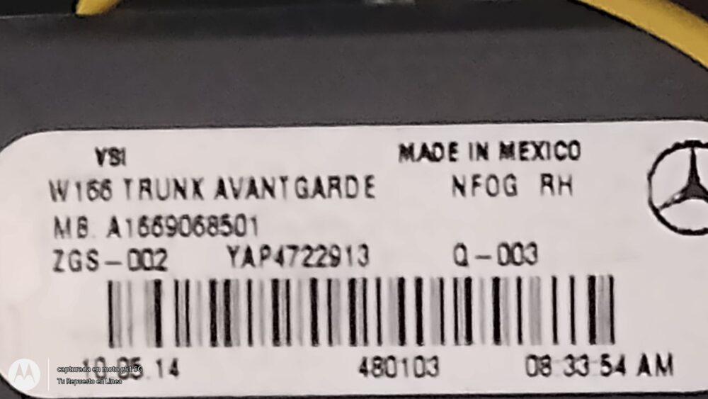 IMG_20250717_152536691 Mercedes-benz Ml 350 Amg 2014 Calavera Interna Der Oem