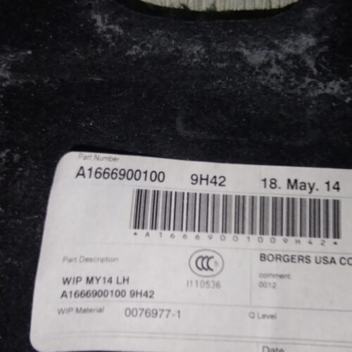 Mercedes-Benz ML 350 AMG 2014 Panel Cajuela Izq A1666900100