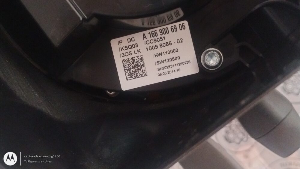 Mercedes-benz Ml 350 Amg 2014 Interruptor Columna Oem