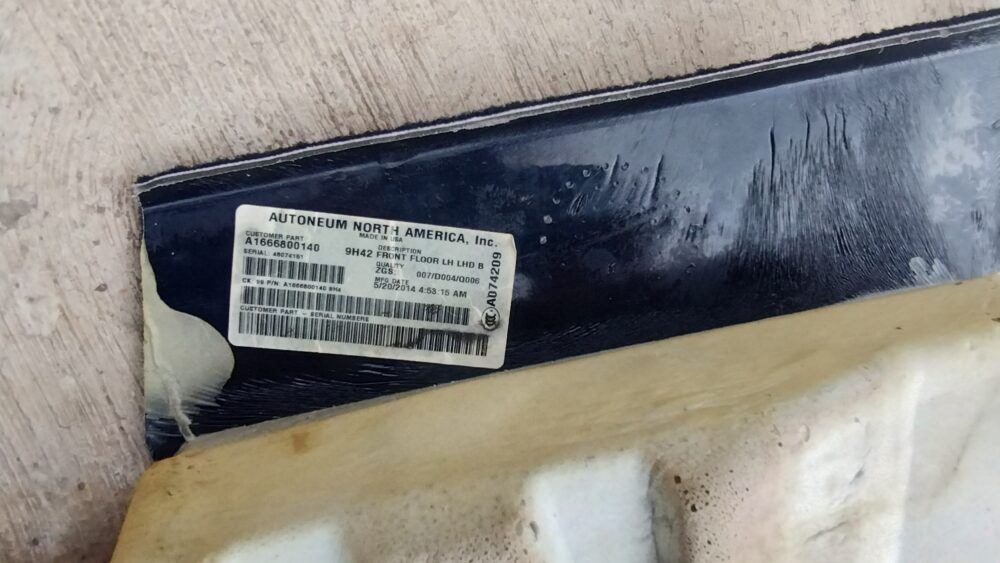 Mercedes Benz Ml350 2012-2015 W166 Alfombra Piso Piloto Oem