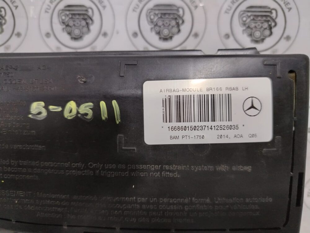 Mercedes-benz Ml 350 Amg 2014 Bolsa De Aire Trasero Izq