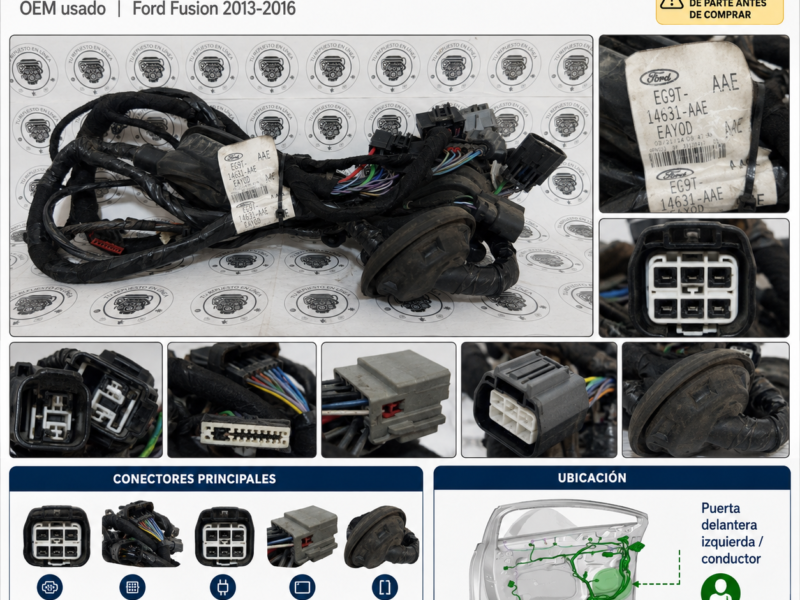 b6645ef7-be83-4e57-9a11-eef19f9eba5d Ford Fusion 2014 Arnés Puerta Izquierda Eg9t-14631 Oem