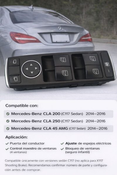 Mercedes-benz Cla 200 2014 Botonera Elevavidrios Ventanas A 009 431 5212