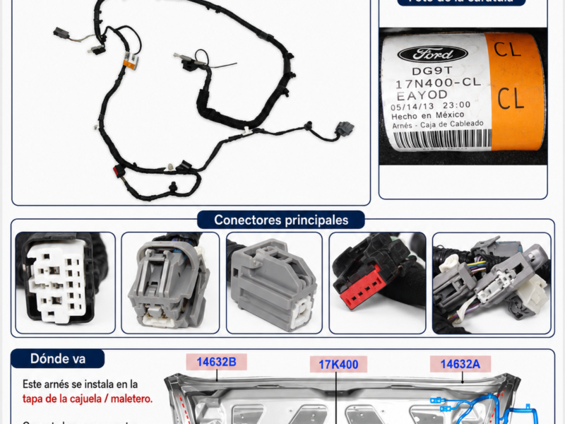 d08e7847-0f08-4a83-986c-b99ac8ccf15f Ford Fusion Titanium 2.0l Arnés Cajuela Dg9t-17n400-cl Oem