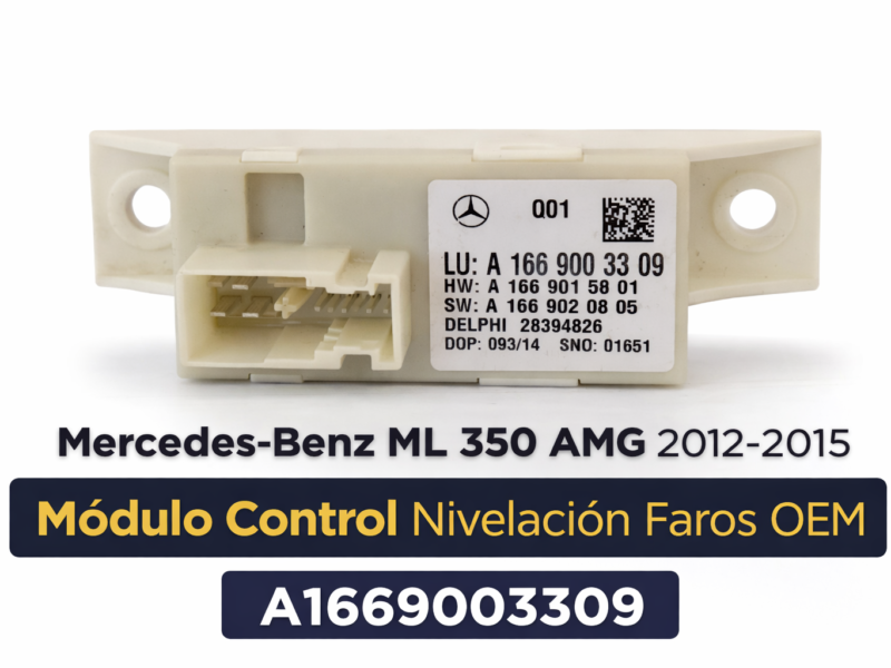 0e74e445-8f48-448f-b1f7-b0cacf6de2db Mercedes-Benz ML 350 AMG 2014 Módulo Control Nivelación Faros OEM A1669003309