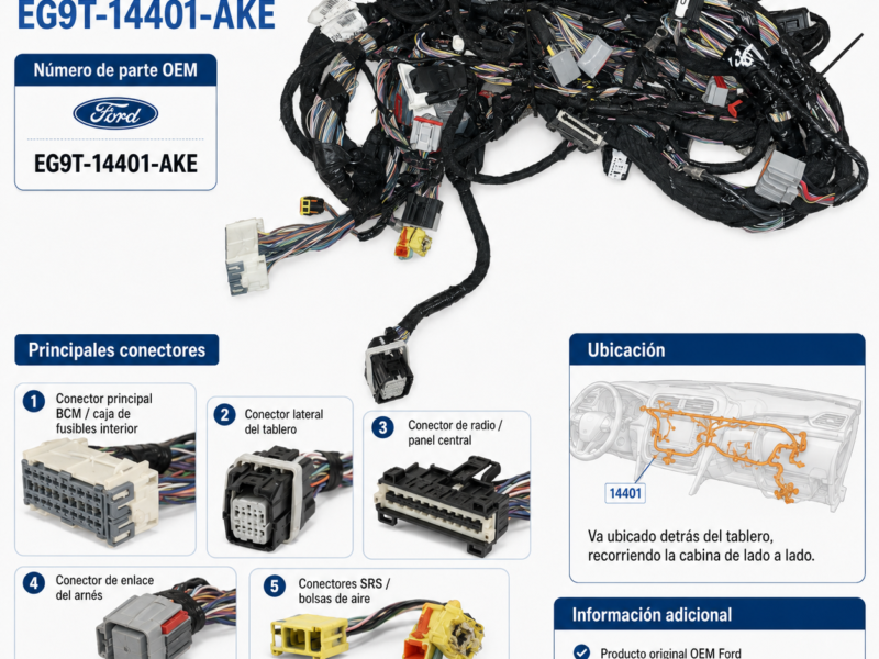 11 Arnés principal de tablero Ford Fusion 2014 EG9T-14401-AKE