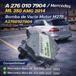 Mercedes-Benz ML 350 AMG 2014 Bomba de Vacío Motor M276 A2760107904