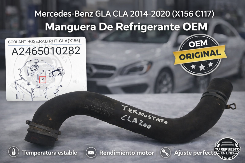 Mercedes-Benz CLA 200 2014 Manguera Radiador Derecha A2465010282