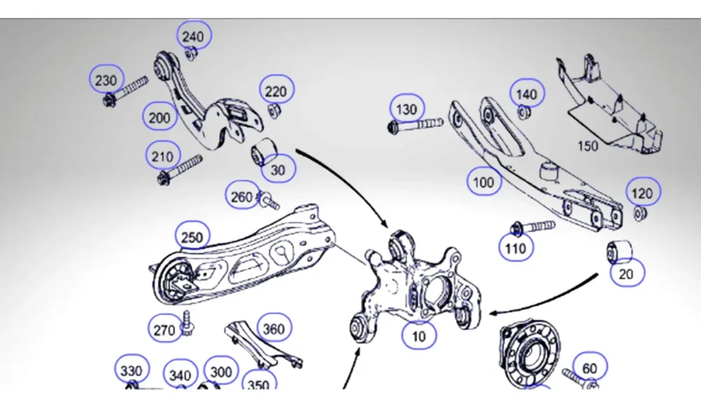 Mercedes-benz Cla 200 2014 Mangueta Trasera Izquierda A 246 0306 GER 14