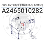 Mercedes-Benz CLA 200 2014 Manguera Radiador Derecha A2465010282