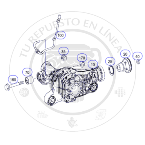 Mercedes-Benz ML 350 AMG 2012-2015 Diferencial Delantero 4MATIC OEM