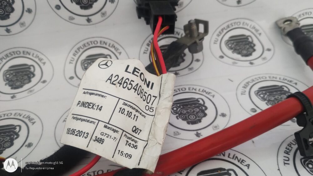 Mercedes-Benz CLA 200 2014-2019 Cable Positivo A2465406507