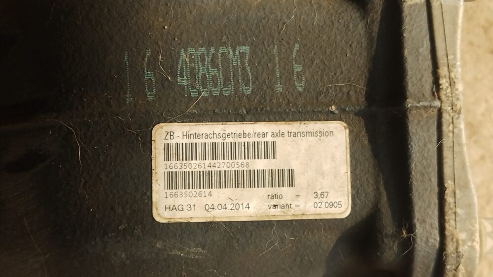 Mercedes-Benz ML350 12-15 Diferencial Trasero 4MATIC A1663502614