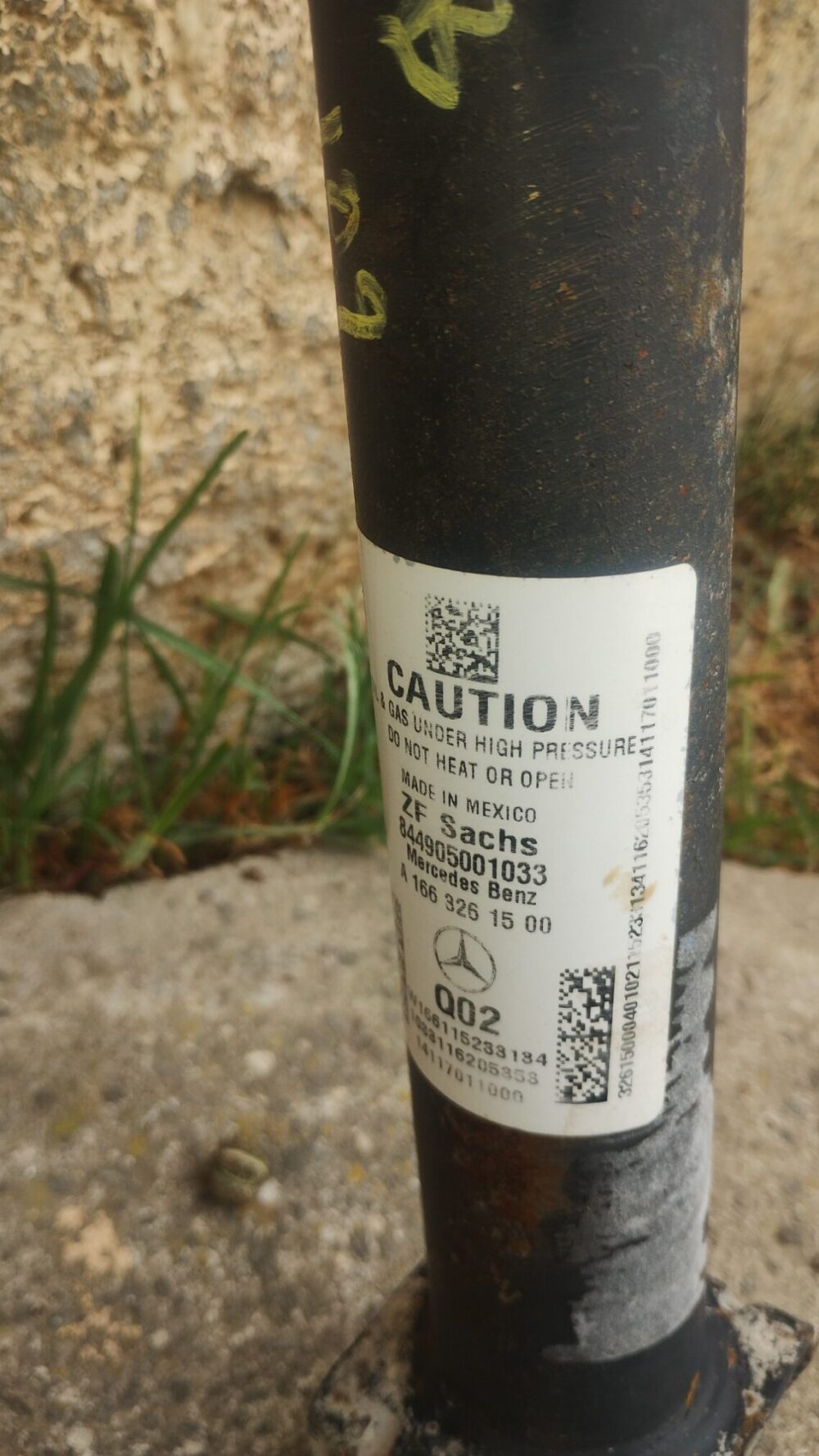 Mercedes-Benz ML 350 AMG 2012-2015 Amortiguador Trasero Izq OEM A1663261500