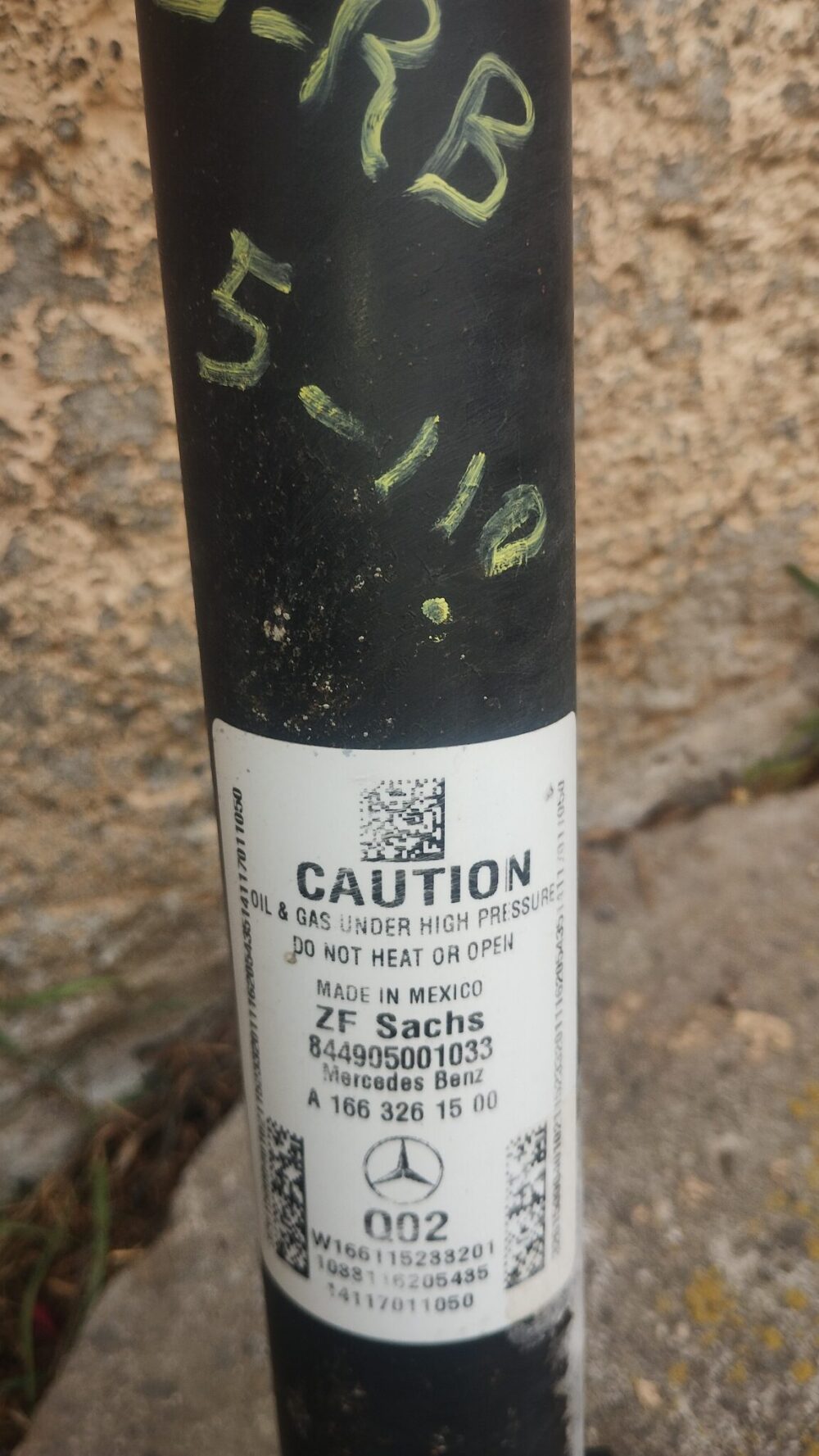 Mercedes-Benz ML 350 AMG 2014 Amortiguador Trasero Derecho OEM A1663261500