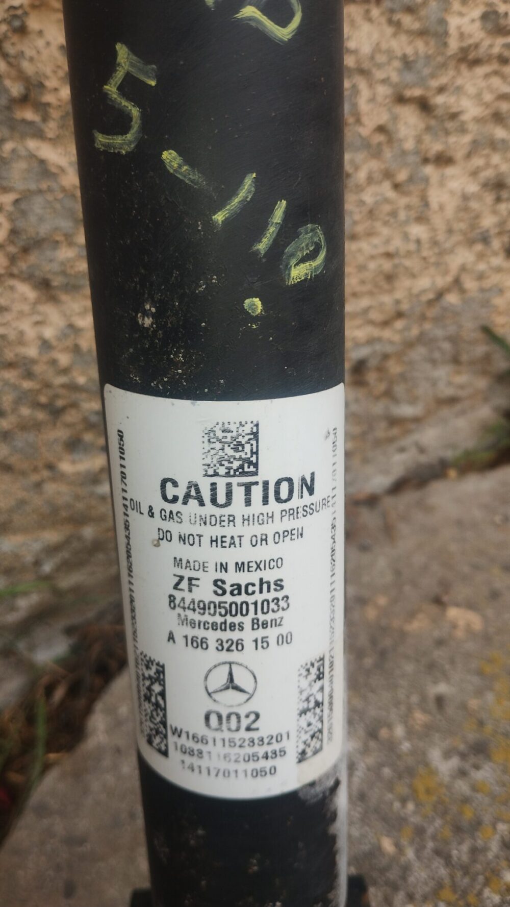 Mercedes-Benz ML 350 AMG 2014 Amortiguador Trasero Derecho OEM A1663261500