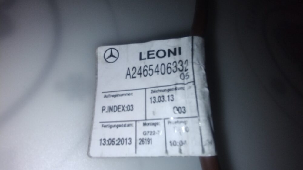 Mercedes-Benz CLA 200 13-16 Cable Tierra Batería OEM A2465406332