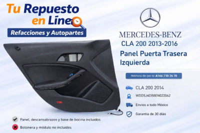Mercedes Benz CLA 200 2013-2016 Panel Puerta Trasera Izq A166 730 26 70