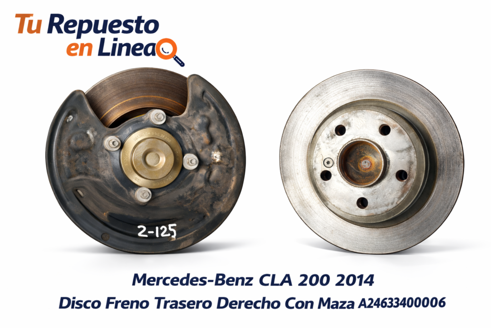 Mercedes-Benz CLA 200 2014 Disco Freno Trasero Derecho Con Maza OEM A2463340006