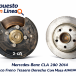 Mercedes-Benz CLA 200 2014 Disco Freno Trasero Derecho Con Maza OEM A2463340006