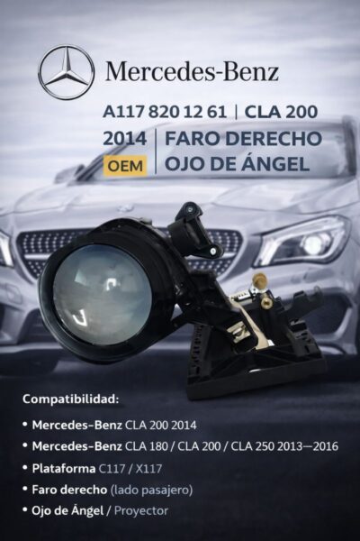 Mercedes-benz Cla 200 2014 Faro Derecho Ojo De Ángel Oem