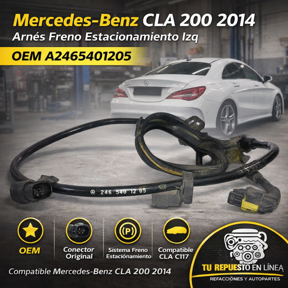 Mercedes-benz Cla 200 Arnés Freno Estacionamiento Izquierdo