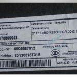 Mercedes-benz Cla 200 2014 Tapete Cajuela A1176800042