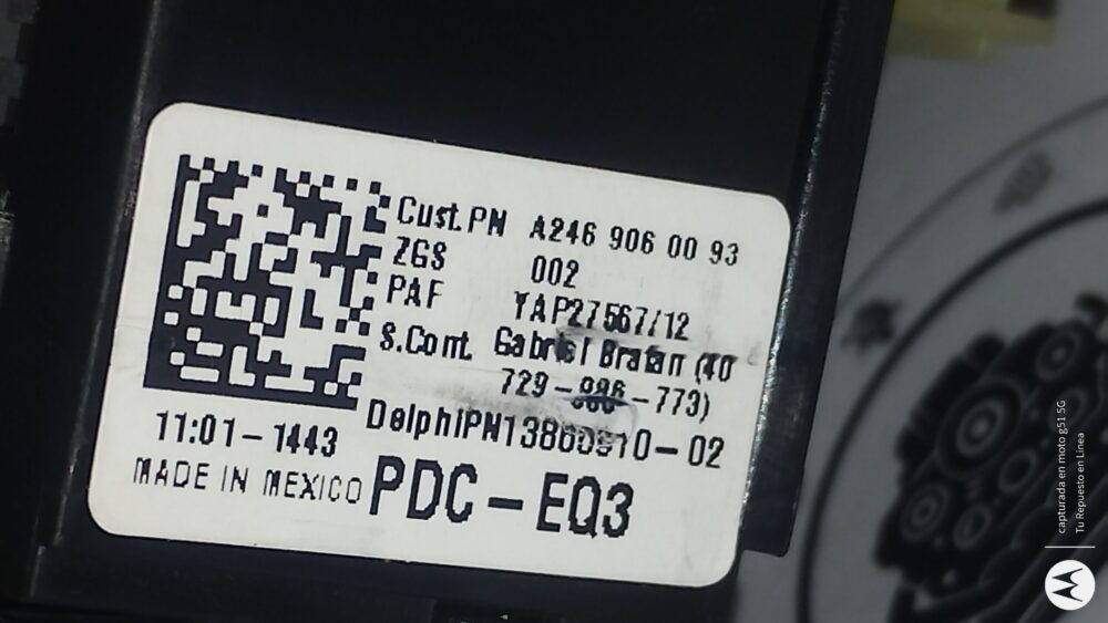 Mercedes-benz Cla 200 2014 Caja Fusibles Motor A2469060093