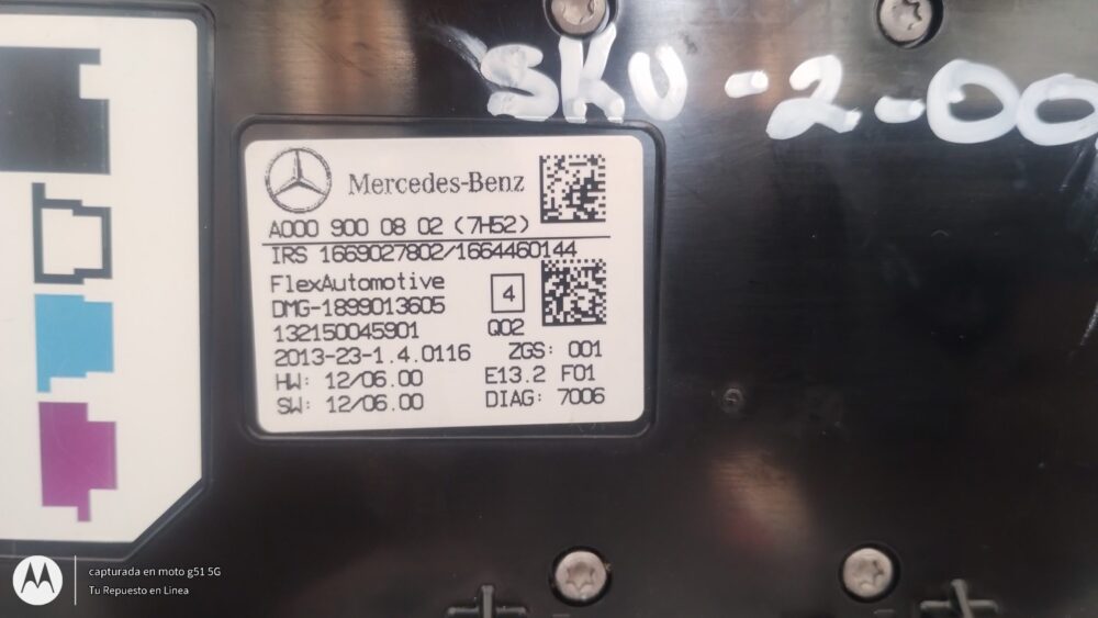 Mercedes-benz Cla 200 2013-2016 Consola Superior Interior