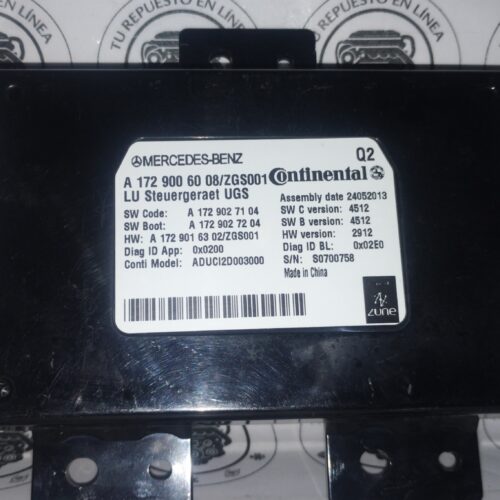 IMG_20250815_200729935 Mercedes-benz Cla 200 2014 Módulo Control Comunicaciones A 172 900 6008/ ZG
