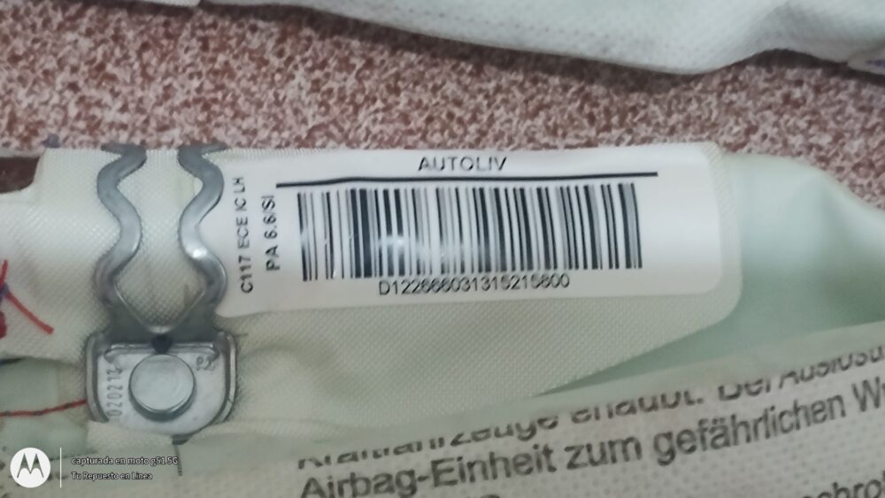 Mercedes-benz Cla 200 2014 Bolsa De Aire Cortina A1178601102