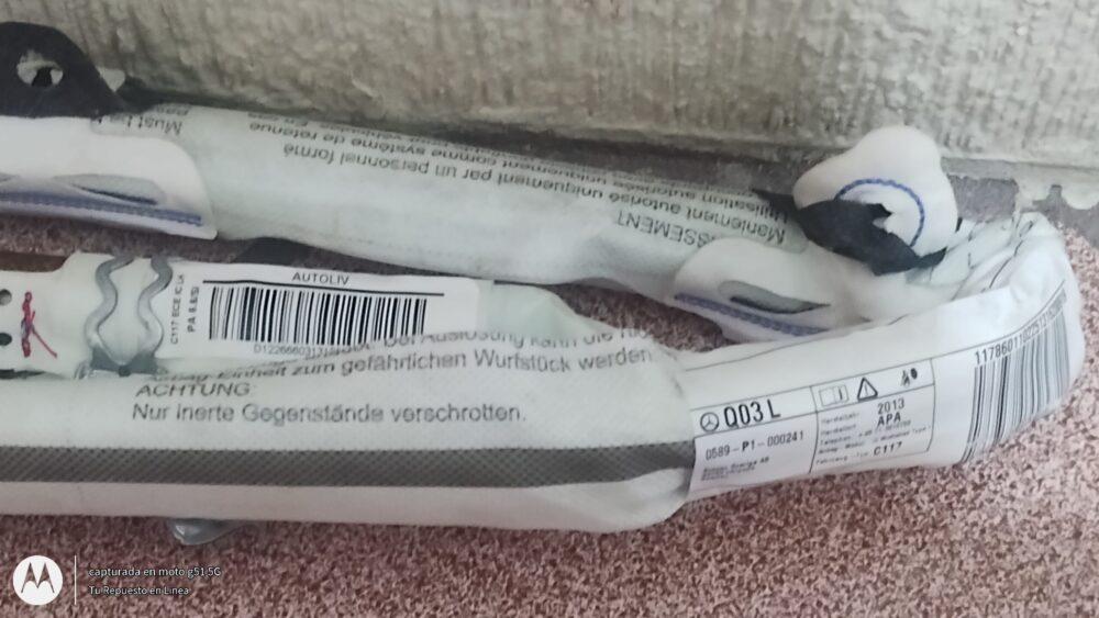 Mercedes-benz Cla 200 2014 Bolsa De Aire Cortina A1178601102