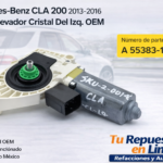 Mercedes-benz Cla 200 13-16 Motor Elevador Cristal Del Izq