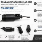 Mercedes-benz Ml350 2014 Bomba Limpiaparabrisas A1648690421