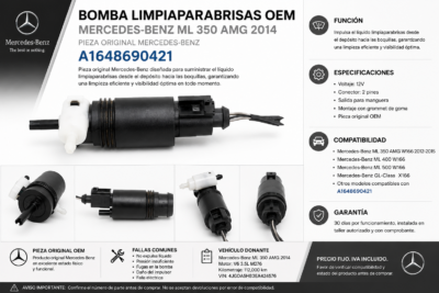 0e30b4ae-9de5-4d14-8d56-c9e8451153e0 Mercedes-benz Ml350 2014 Bomba Limpiaparabrisas A1648690421