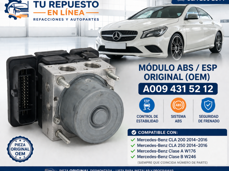 1d0bda0e-7a91-4a44-a614-88b0553ba681 Mercedes-benz Cla 200 2014 Módulo Abs Esp A0094315212 Oem