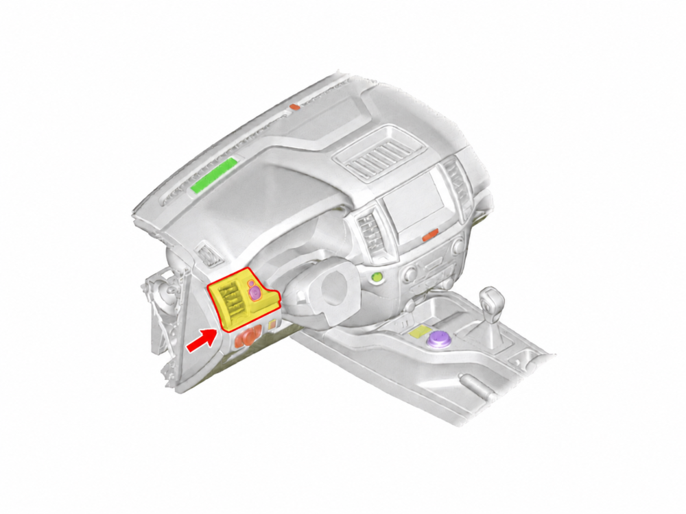 Ford Ranger Xlt 16 -22 Rejilla Izq Control Espejos Oem Usada