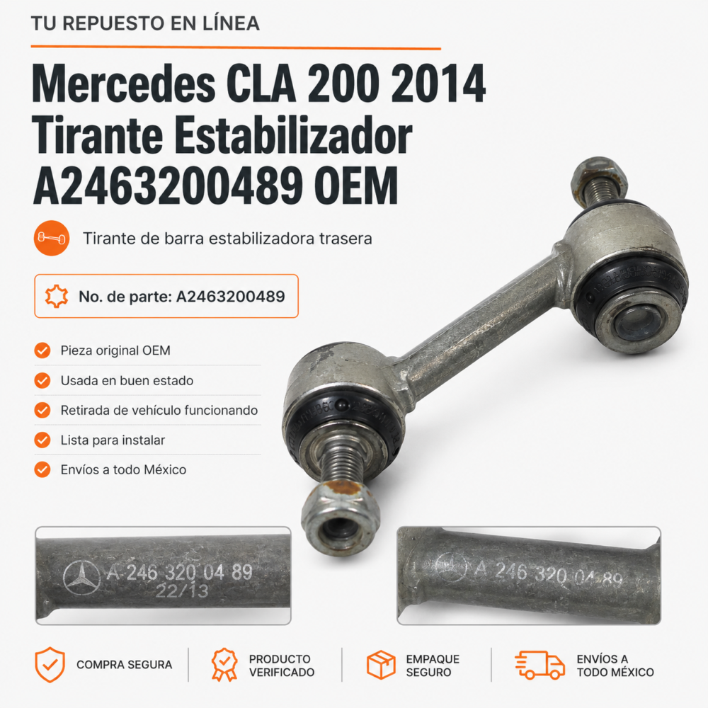 442c263e-67b0-4318-a46f-4598a7c64b6d Mercedes Cla 200 2014 Tirante Estabilizador A2463200489 Oem